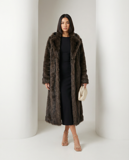 Eden Longline Faux-Fur Coat Elivra