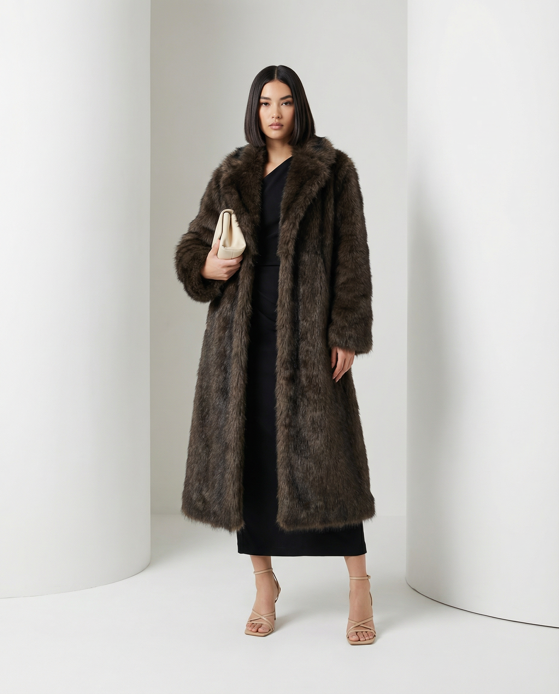 Eden Longline Faux-Fur Coat Elivra