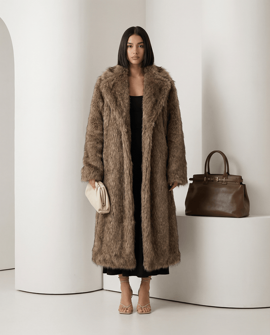 Eden Longline Faux-Fur Coat Elivra
