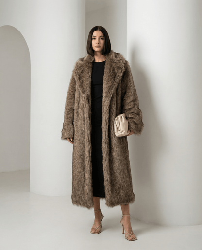 Eden Longline Faux-Fur Coat Elivra