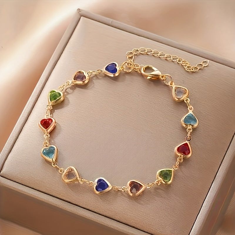 Marilou™ | Armband met Gekleurde Hartjes
