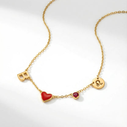 Amoura™ | Ketting met Hartje en Initiaal
