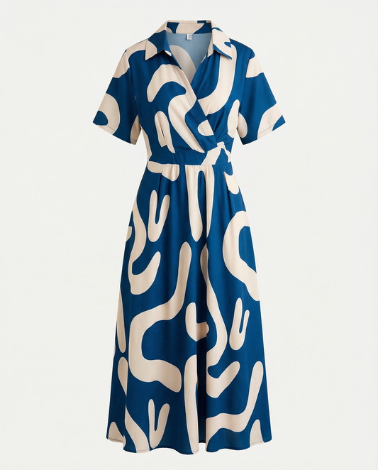 Kirsty Scribble Print Shirt Dress Elivra
