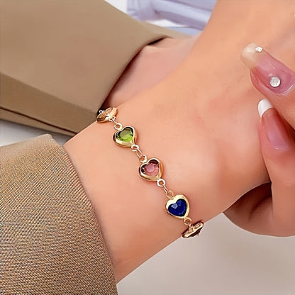 Marilou™ | Armband met Gekleurde Hartjes