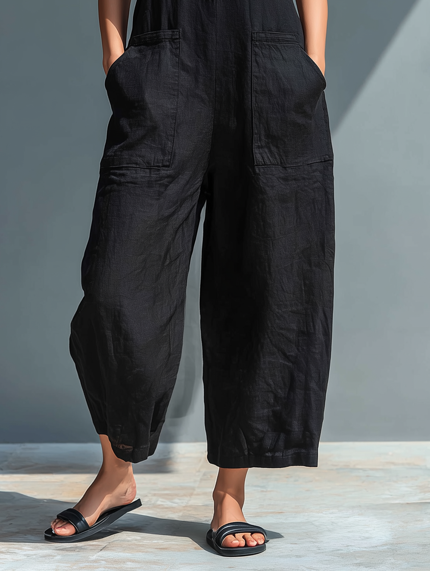 Novera™ | Minimalistische Linnen Jumpsuit met Knopen