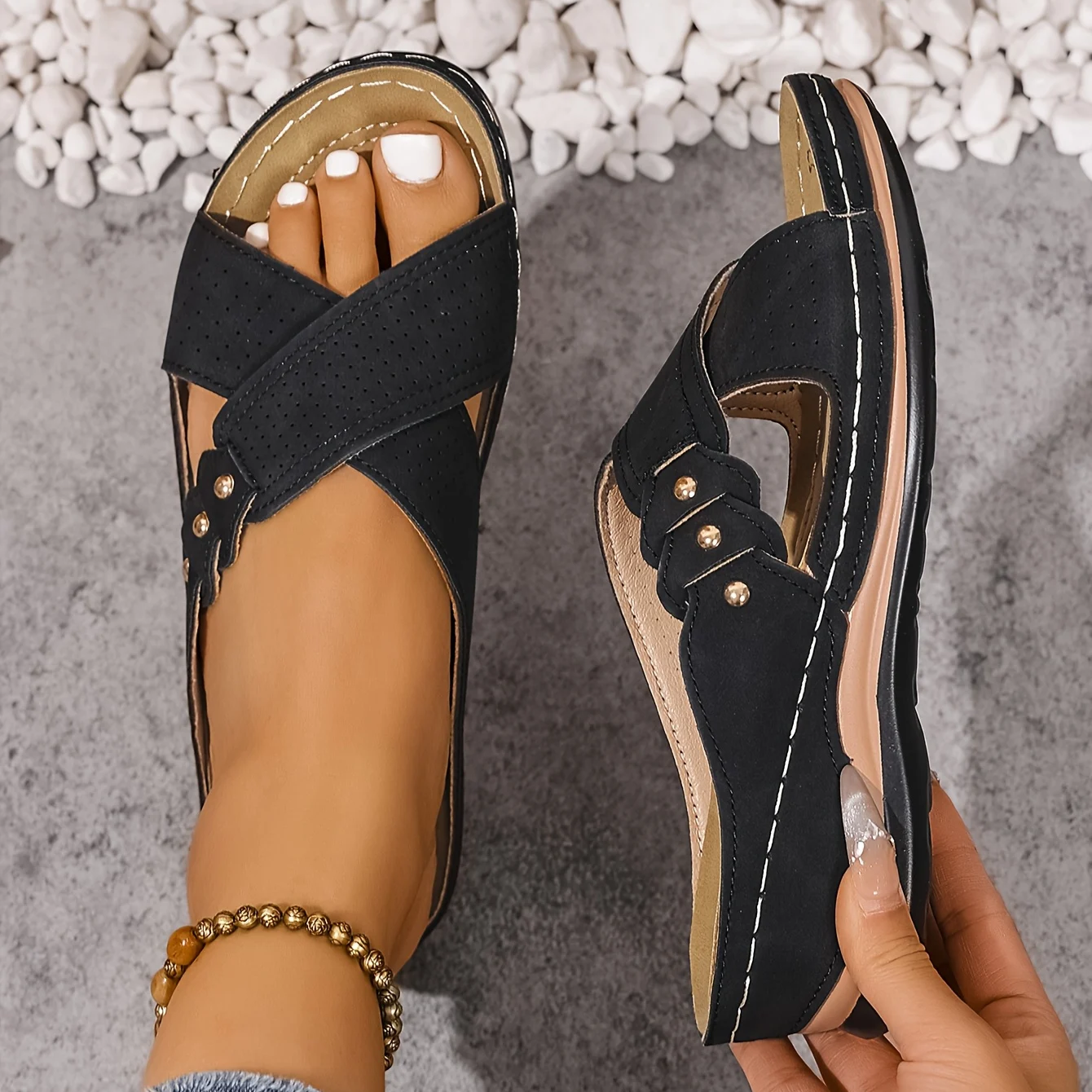 Estelle™ | Orthopedische Sleehak Sandalen