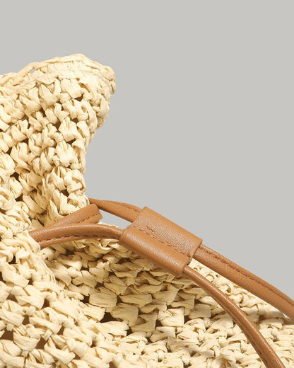 Elara™ | Geweven Bucket Tas Met Trekkoord