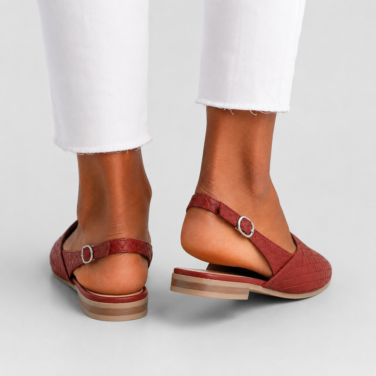 Simone™ | Gevlochten Loafers met Hielbandje