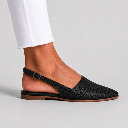 Simone™ | Gevlochten Loafers met Hielbandje