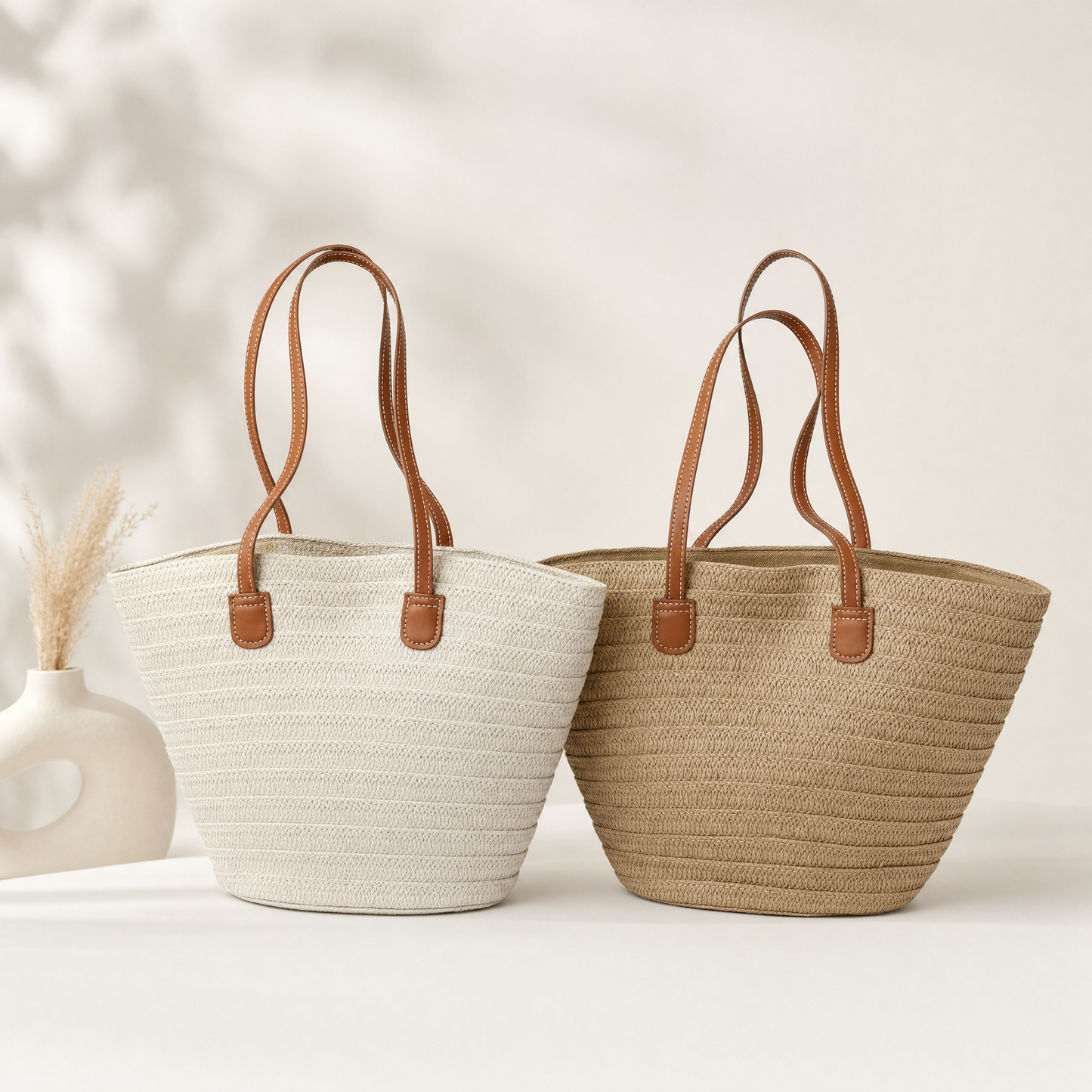 Estelle™ | Handgeweven Market Tote Met Tijdloze Elegantie