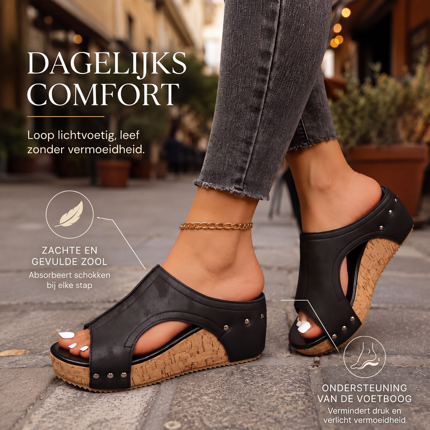 Lumi™ | Elegante Orthopedische Wedge Sandalen