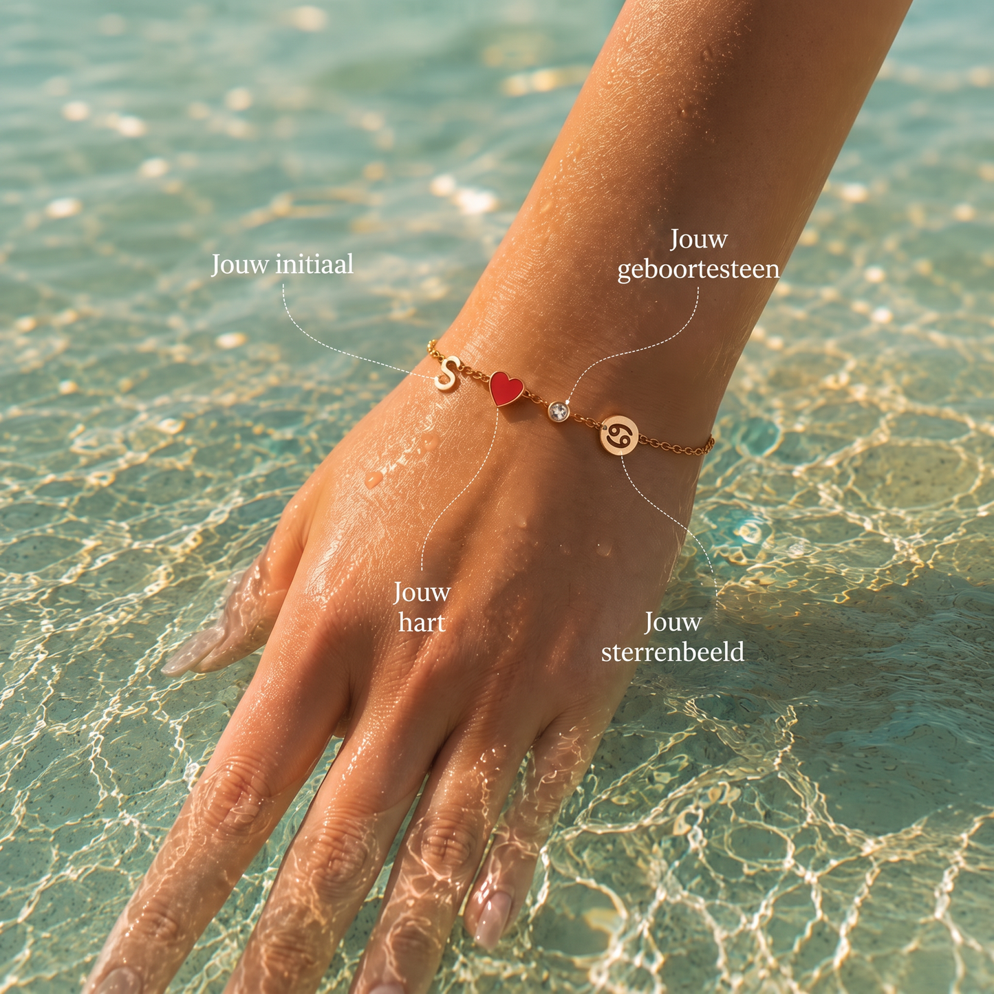 Amoura™ | Armband met Hartje en Initiaal