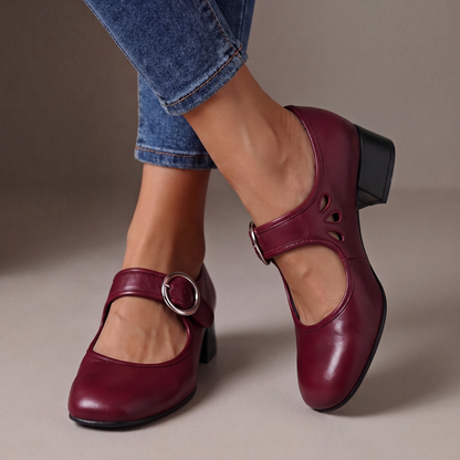 Manon™ | Leren Mary Janes met Bandje