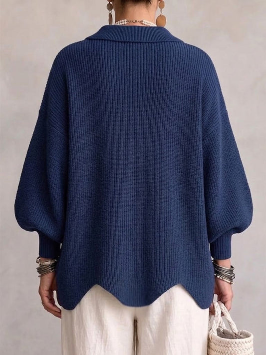 Victoire™ | Oversized Vest met Grote Gouden Knopen