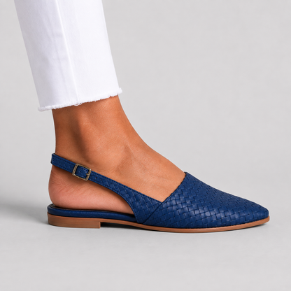 Simone™ | Gevlochten Loafers met Hielbandje