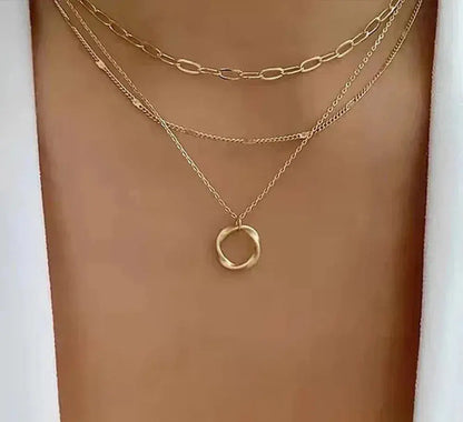 Célimène™ | Gelaagde Gouden Ketting met Hanger