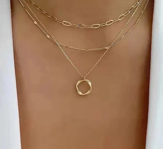 Célimène™ | Gelaagde Gouden Ketting met Hanger
